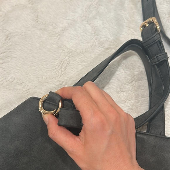 Free People - Charcoal Deep Gray 2-Way Handbag - Picture 9 of 16